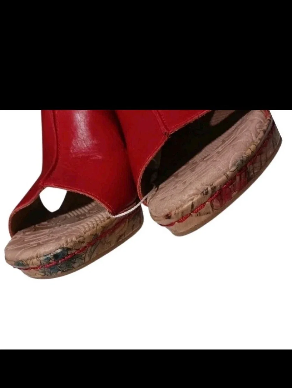 BOC Born Concept Cork Wedge Sandal Floral Lady Bug